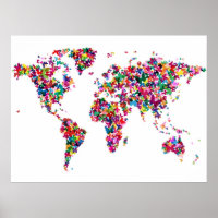 Mapa de mariposas del mundo