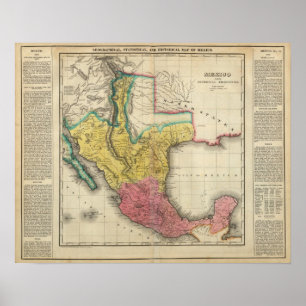 Póster Mapa de México