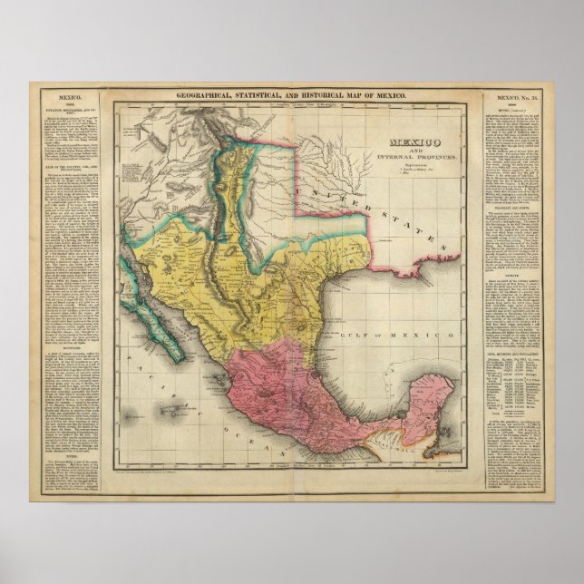 Póster Mapa De México (Frente)