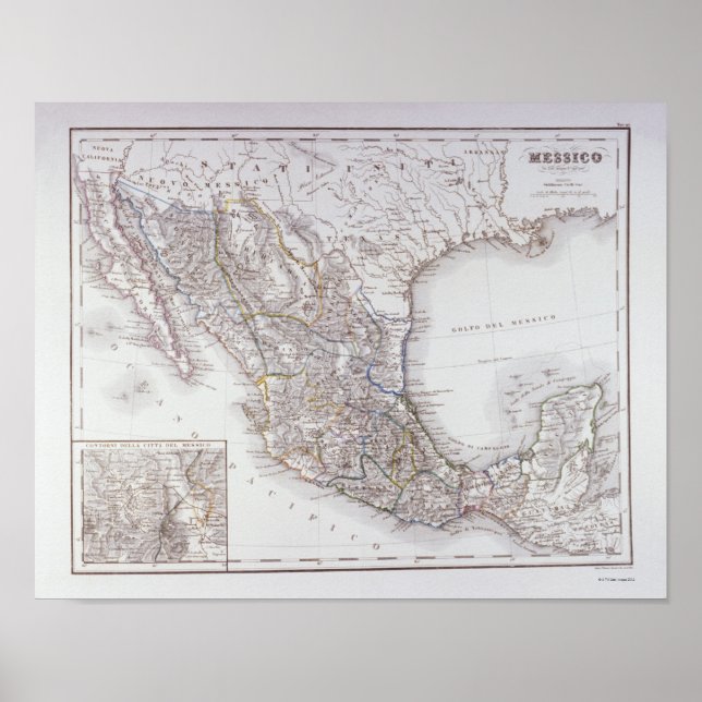 Póster Mapa de México (Frente)