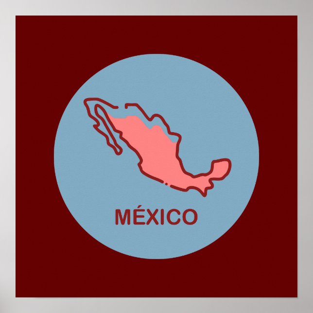 Póster Mapa de México (Frente)