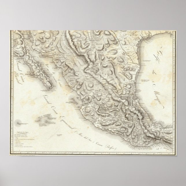 Póster Mapa de México (Frente)