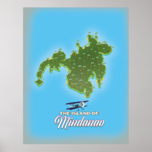 Póster Mapa de Mindanao