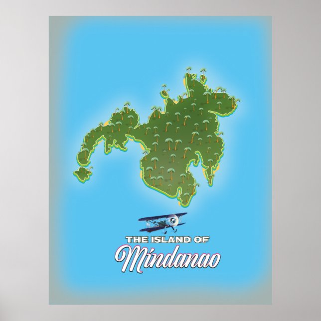 Póster Mapa de Mindanao (Frente)