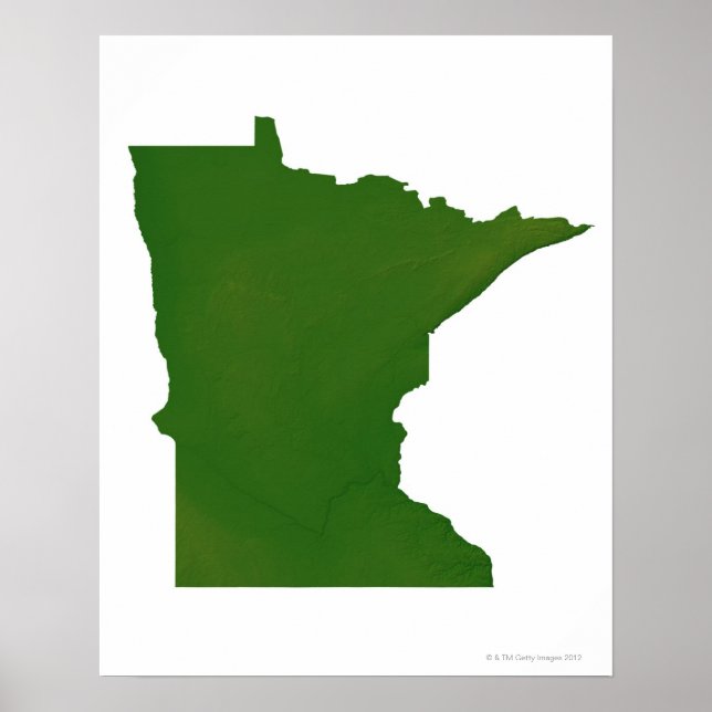 Póster Mapa de Minnesota 2 (Frente)