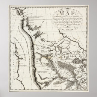 Póster Mapa de Misuri