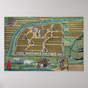 Póster Mapa de Moscú