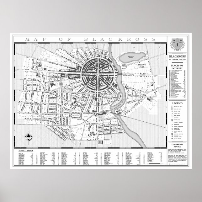 Póster Mapa De Muro De La Ciudad Del Rangal (Frente)