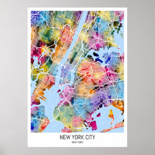 Póster Mapa de Nueva York