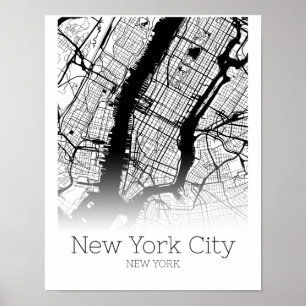 Póster Mapa de Nueva York - New York City NYC - poster