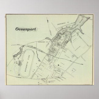 Póster Mapa de Oceanport, NJ
