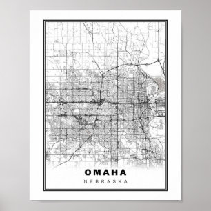 Póster Mapa de Omaha