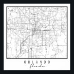 Póster Mapa de Orlando Florida<br><div class="desc">Mapa de Orlando Florida</div>