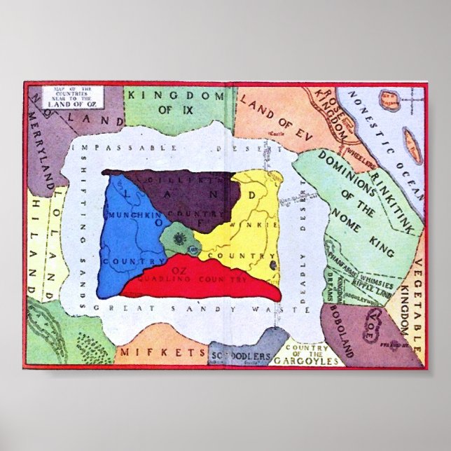 Póster Mapa De Oz (Frente)