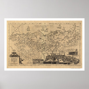 Póster Mapa de Palestina de Tilemann Stella 1600