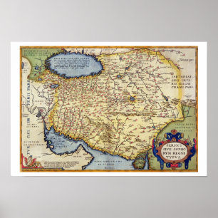 Póster Mapa de Persia, del 'Theatrum Orbis Terrarum',