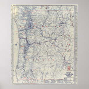Póster Mapa de pistas automáticas Rand McNally Official 1