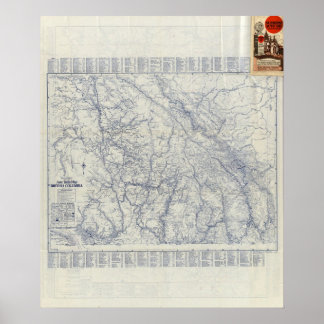 Póster Mapa de pistas automáticas Rand McNally Official 1
