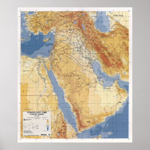 PÓSTER MAPA DE PLANIFICACIÓN DE LA OPERACIÓN DESERT STORM