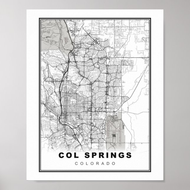 Póster Mapa de Primavera de Colorado (Frente)