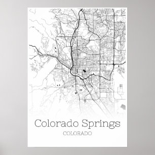 Póster Mapa de Primavera de Colorado - Colorado - Poster 