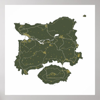 Póster Mapa de PUBG