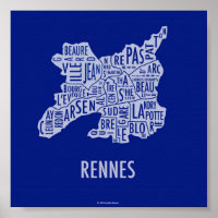 Mapa de Rennes France