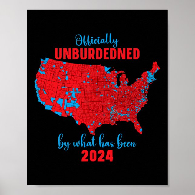 Póster Mapa de resultados electorales de 2024 (Frente)