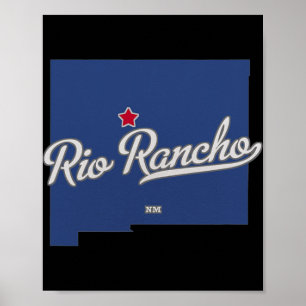 Póster Mapa de Rio Rancho Nuevo México Nm