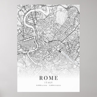 Póster Mapa de Roma