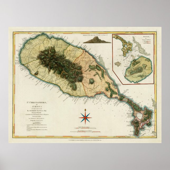 Póster Mapa de San Cristóbal Viejo (1794) (Frente)