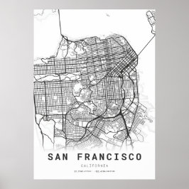 Póster Mapa de San Francisco