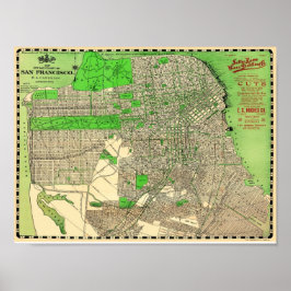 Póster Mapa de San Francisco de 1909
