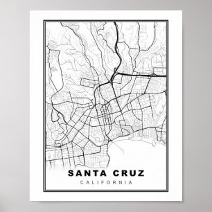 Póster Mapa de Santa Cruz