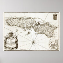 Mapa de Santa Cruz de las Islas Vírgenes Danesas d