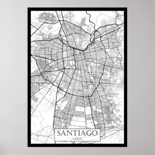 Póster Mapa de Santiago de Chile