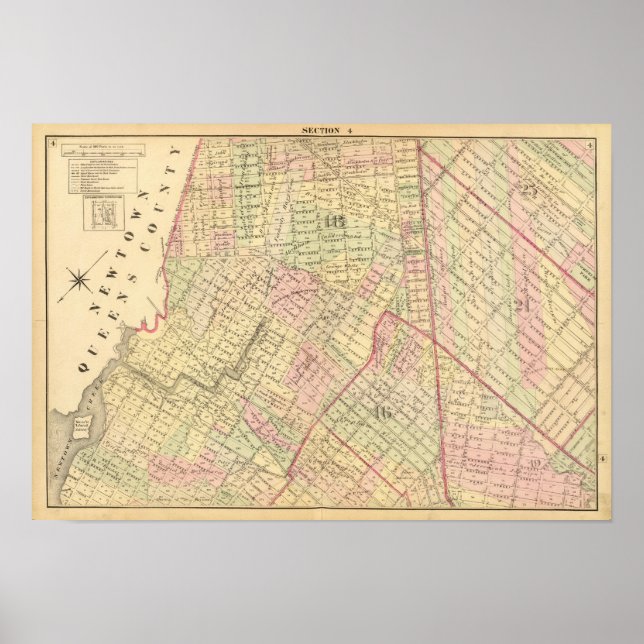 Póster Mapa de Sec 4 Brooklyn (Frente)