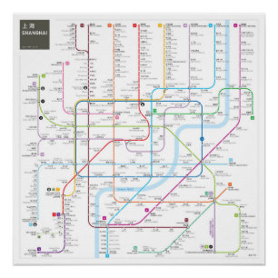 Póster Mapa de Shangai INAT