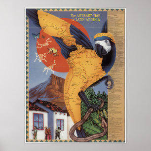 Póster Mapa de Sudamérica