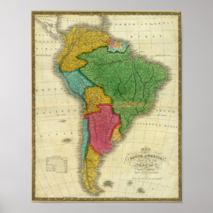 Póster Mapa de Sudamérica 3