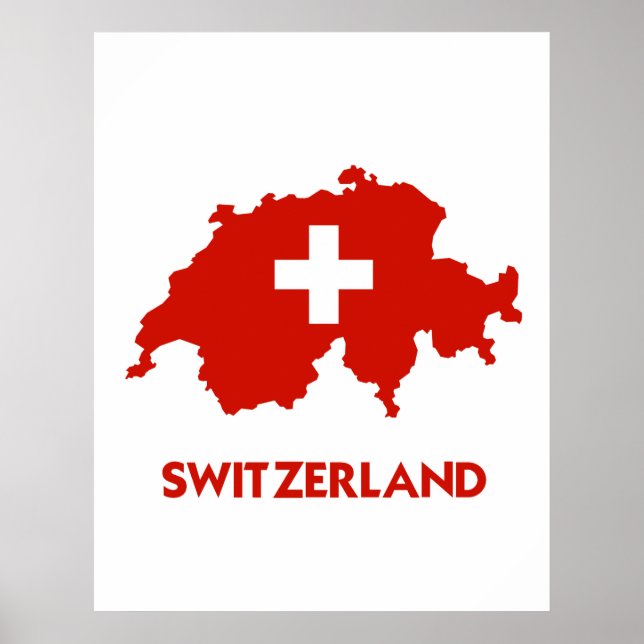 PÓSTER MAPA DE SUIZA (Frente)