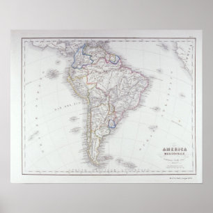 Póster Mapa de Suramérica