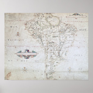 Póster Mapa de Suramérica