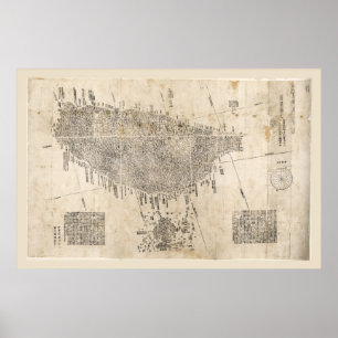 Póster Mapa de Taiwán (1878)