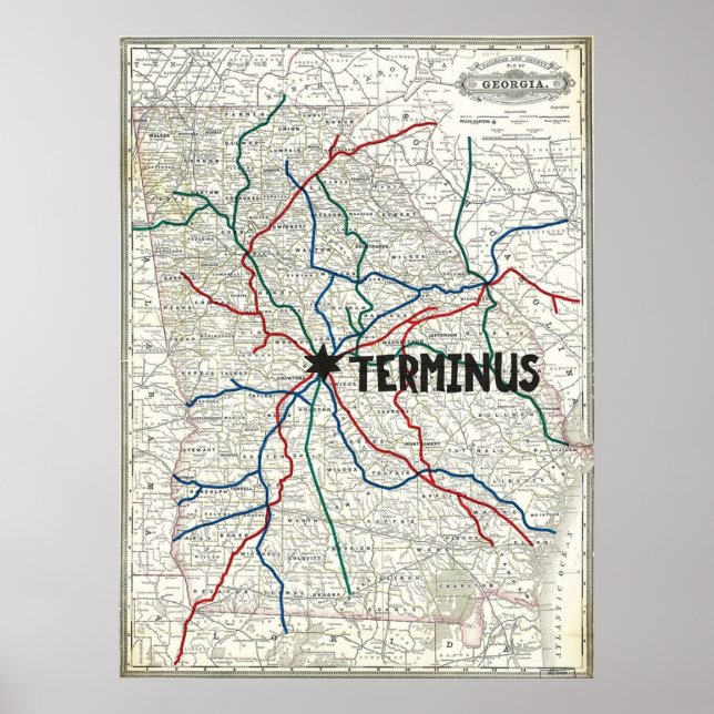 Póster Mapa de Terminus (Frente)