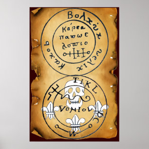 PÓSTER MAPA DE TESORERÍA ANTIGUA DE TALISMAN / PIRATES