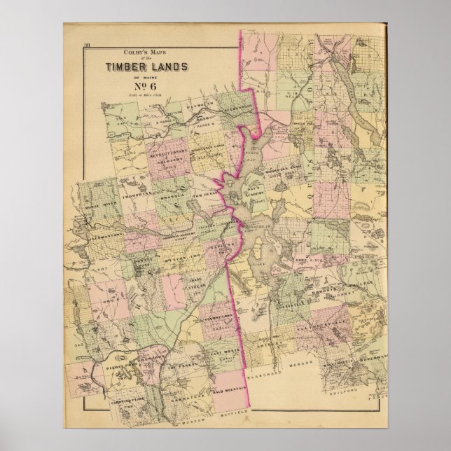 Póster Mapa de tierras madereras 6 (Frente)