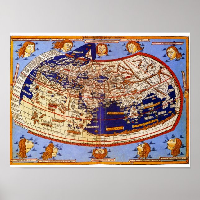 Póster Mapa de tolemias (Frente)