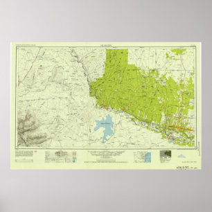Póster Mapa de Topo del Valle de Río Grande