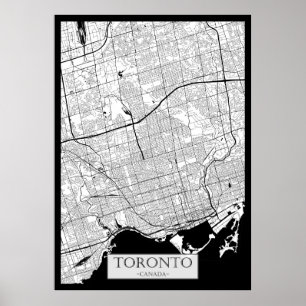 Póster Mapa de Toronto Canadá